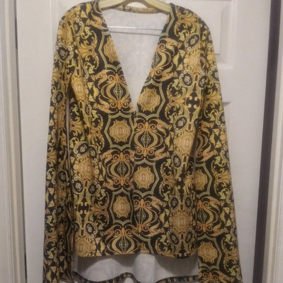 Lightweight Baroque Print Cape - Picture 1 of 2